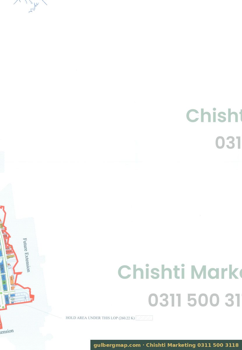 Gulberg Residencia Block AA on the IBECHS layout plan – crop used by the Chishti Marketing plot finder